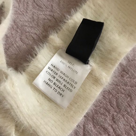 White Fuzzy Knit Bralette - Picture 4 of 9